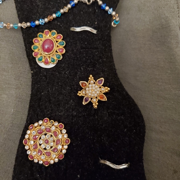 Lot of 10 gold filled large india inspired toe hand rings adjustable - Picture 5 of 9